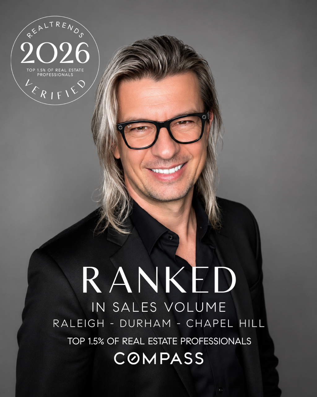 Martin Verdi — RealTrends 2026, top 1.5% of real estate professionals in Raleigh, Durham, and Chapel Hill